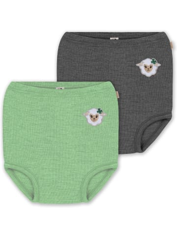 Normani Outdoor Sports 2er Pack Baby Merino Windelhose Tokoroa in Anthrazit/Grün