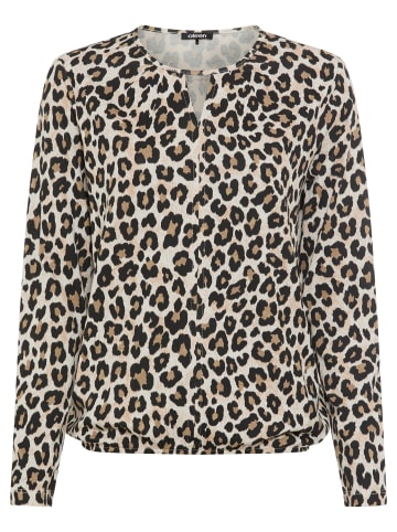 Olsen Langarmshirt Clara in beige schwarz