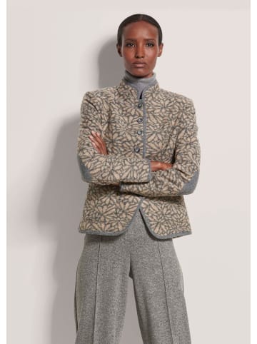 MADELEINE Verkürzter Wollblazer mit Stehkragen, Taschen in taupe / graphit