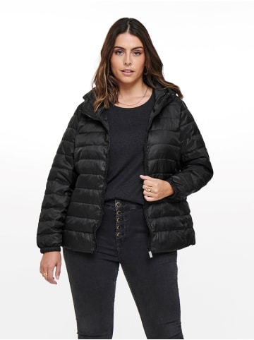 ONLY Carmakoma Wattierte Puffer Stepp Übergangsjacke Plus Size Übergrößen in Schwarz