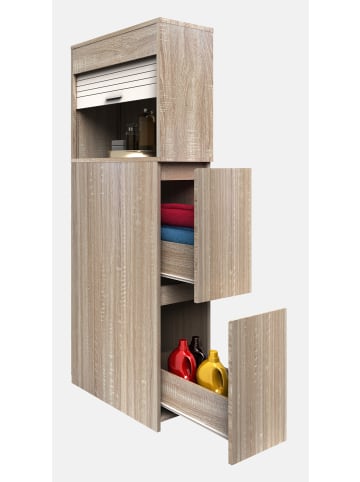 VCM  Holz Badmöbel Nischenschrank Schublade Tasalo in Sonoma-Eiche