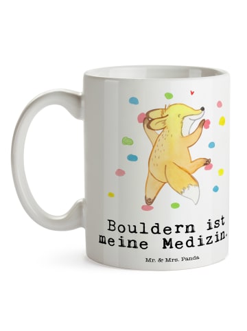 Mr. & Mrs. Panda Tasse Fuchs Bouldern mit Spruch in Weiß