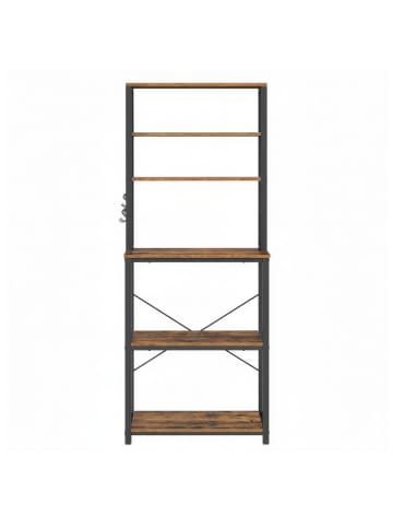 VASAGLE Küchenregal Barnet in Braun-Schwarz - (B)60 x (H)167 x (T)40 cm