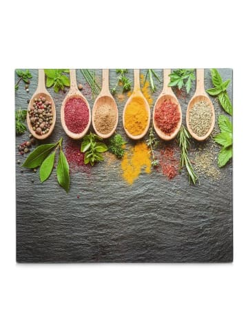 Zeller Herdabdeckplatte aus Hartglas in Mehrfarben, 50 x 56 cm