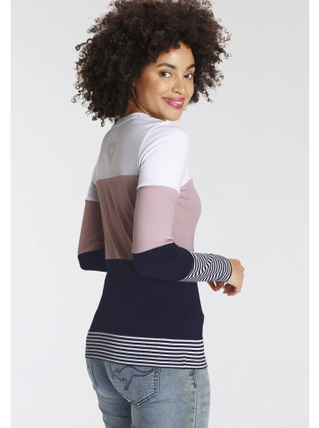 Kangaroos Longsleeve in weiß-rose- marine