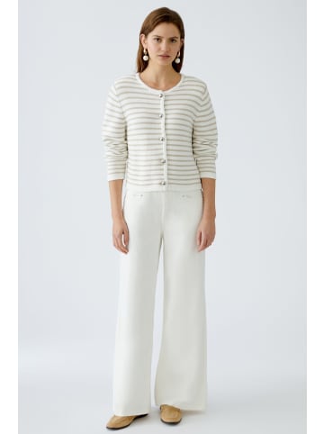 Oui Strickjacke in white camel