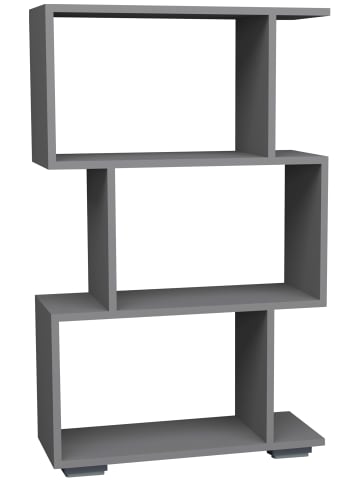 VCM  Holz Raumteiler Stand Regal Deko Bücher Palusa M in Anthrazit