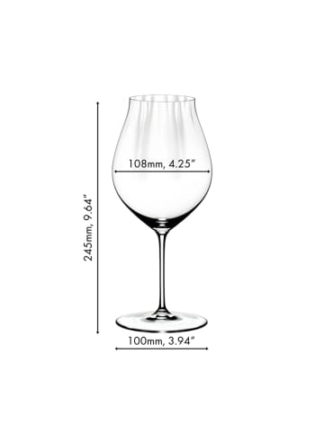 RIEDEL Glas 4er Set Pinot Noir Gläser Performance in Transparent 830 ml in transparent