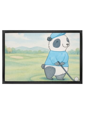 Mr. & Mrs. Panda Schmutzfangmatte Panda Golfen Design ohne Spruch in Weiß