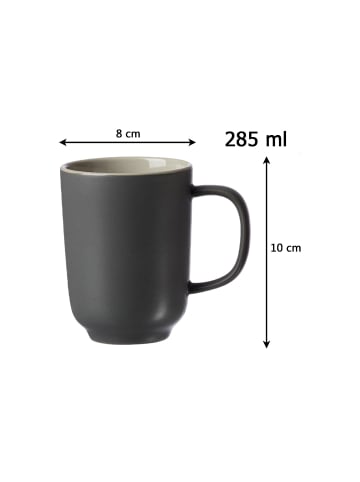 Ritzenhoff & Breker 6er Set Kaffeebecher Jasper 285 ml in grau