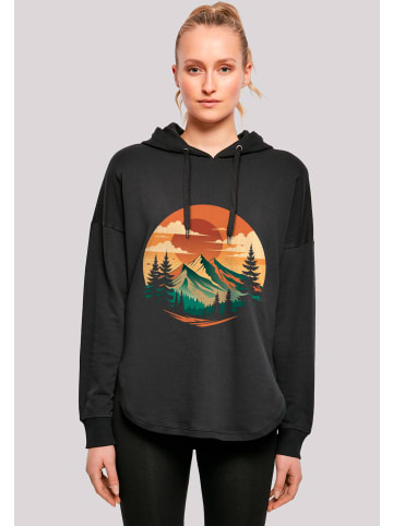 F4NT4STIC Oversized Hoodie Sonnenuntergang Berglandschaft in schwarz