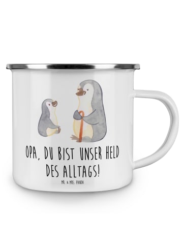 Mr. & Mrs. Panda Becher Opa Held mit Spruch in Weiß