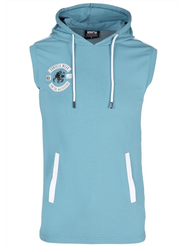 Gorilla Wear ärmelloses T-Shirt mit Kapuze - Oswego - Blue
