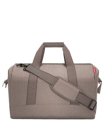 Reisenthel travelling allrounder L - Reisetasche 48 cm (twist maroon) in herringbone mokka