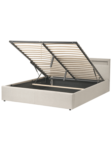 Beliani Doppelbett ARMELLE in Beige/Bunt - (W) 168 x (H) 83 x (L) 216 cm