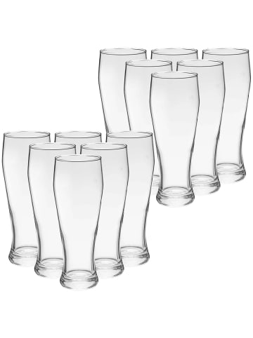 VAN WELL 12er Set Weizenbiergläser (geeicht) Bavaria 0,5 l transparent in transparent