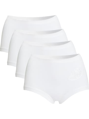 Con-ta Baumwolle, Feinripp Taillenslip 4er-Pack in weiß