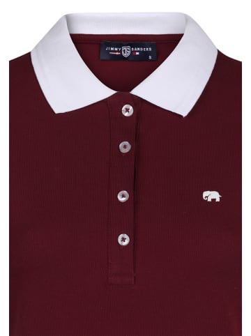JIMMY SANDERS Polo Shirt Kurz Arm in Bordeaux