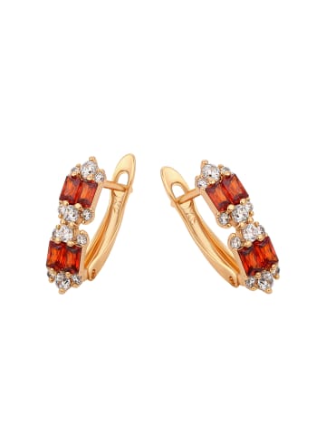 NAEMI Women Earrings in Rose Gold Red