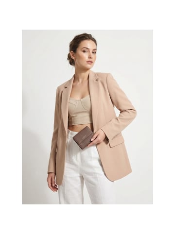 Bologna Leather Geldbörse Leder 12 cm taupe