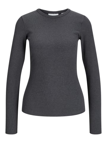 JJXX Basic Langarmshirt Rippstrick Jxfreya in dark grey melange