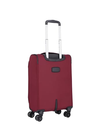 D&N Travel Line 9504 4 Rollen Kabinentrolley S 55 cm dark red