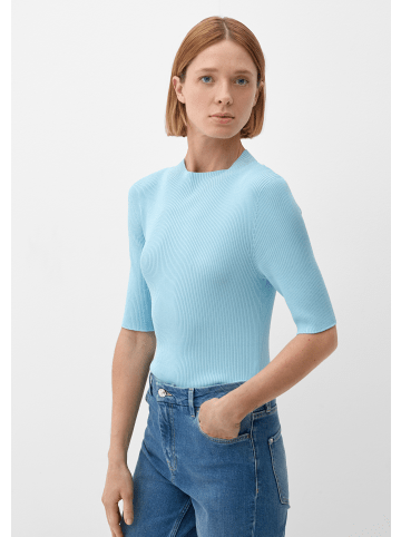 s.Oliver BLACK LABEL Strickpullover kurzarm in Blau