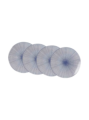 Ritzenhoff & Breker 4er Set Dessertteller Royal Makoto ø 21,5 cm in weiß-blau