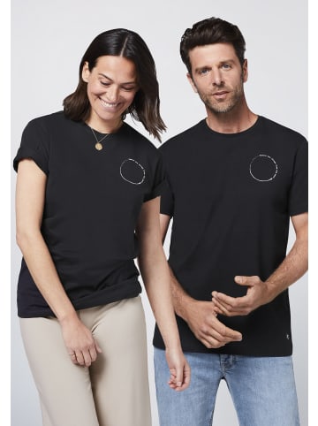 Detto Fatto T-Shirt Print-Botschaft in Schwarz