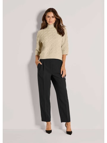 MADELEINE Eleganter Wollpullover mit Zick-Zack-Struktur in berber