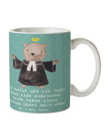 Mr. & Mrs. Panda Teetasse Pastor Verbindung mit Spruch in Meeresbrise