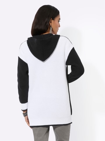 creation L Strickjacke in schwarz-weiß