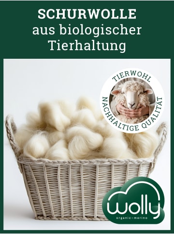 wolly MYWOOL Kopfkissen ''MEDIUM'' in Naturweiß