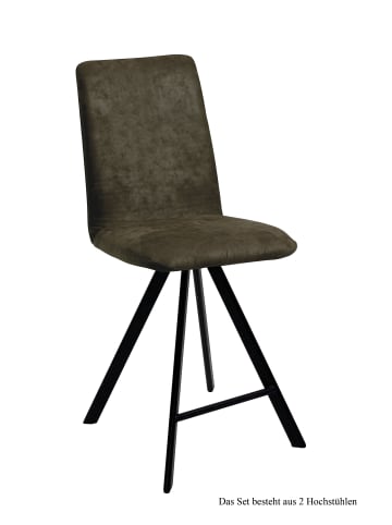 58 aufm Kessel THEKENSTUHL drehbar (2er-Set) Desirae 47x109x60 Schwarz/Khaki
