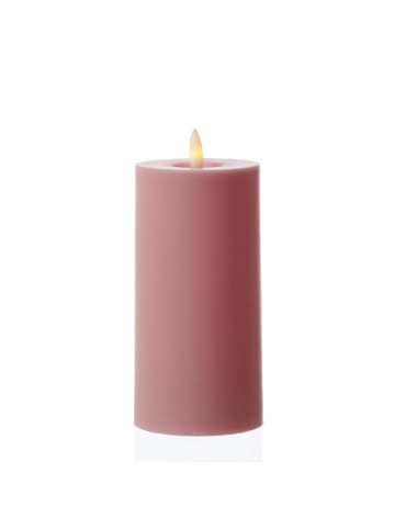 MARELIDA LED Kerze für Außen Outdoorkerze H: 15cm in rosa