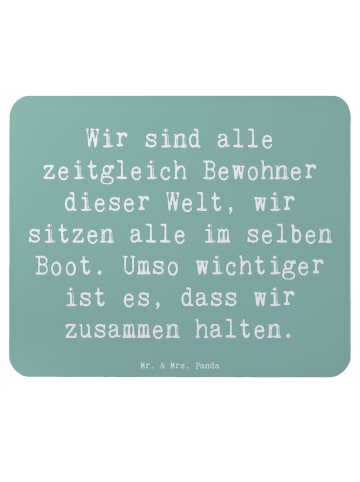 Mr. & Mrs. Panda Mousepad Spruch Freundlichkeiten verbreiten mit... in Meeresbrise