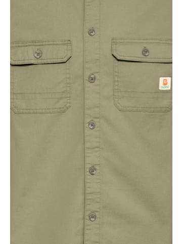 BLEND Kurzarm Hemd Knopfleiste Kentkragen Casual in Olive-2