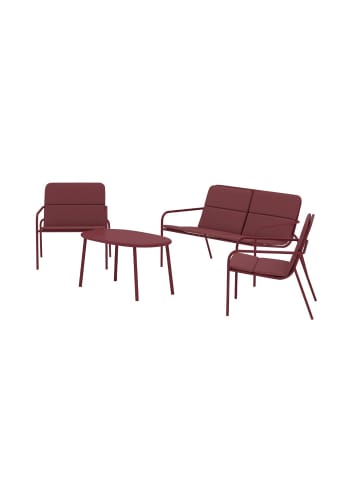 ebuy24 Sofaset Fourni (4-teilig) Bordeaux 50 x 90 cm