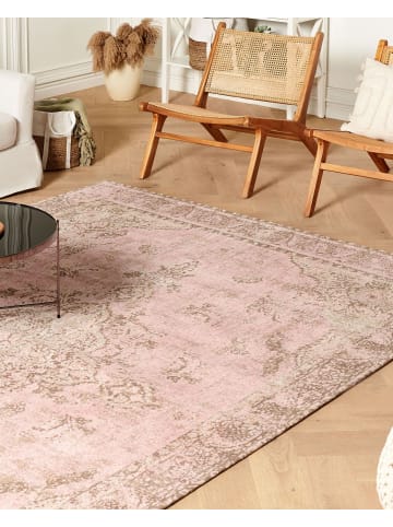 Beliani Kurzflor MATARIM in Rosa/Beige - (W) 200 x (H) 200 x (L) 300 cm