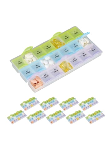 relaxdays 10x Tablettenbox in Transparent