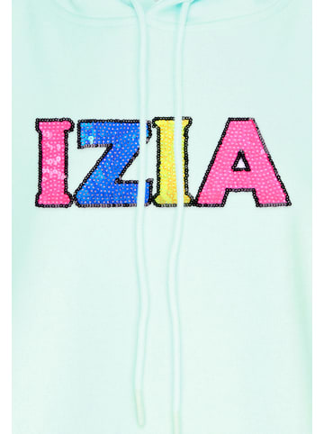 IZIA Women Hoodie in Aqua
