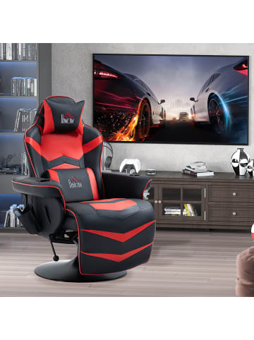 HOMCOM Relaxsessel mit Massagefunktion-79,5L x 82,5B x 111,5H cm-Rot