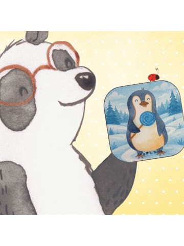 Mr. & Mrs. Panda Bierdeckel Pinguin Lolli Design ohne Spruch in Weiß