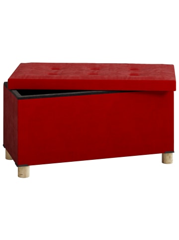 VCM  Stoff Sitztruhe Sitzbank Truhe Box Kiste Sizos L in Rot