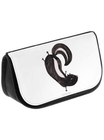 Mr. & Mrs. Panda Kulturbeutel Stinktier Handstand ohne Spruch in Weiß