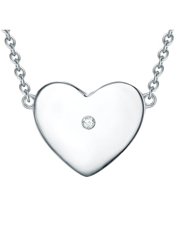 Lulu & Jane Diamant-Kette Herz Sterling Silber Diamant in silber