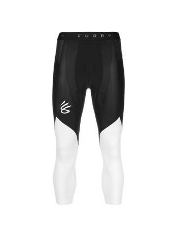 Under Armour Funktionstights Curry UNDRTD 3/4 in schwarz / weiß