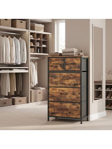 SONGMICS Kommode Bellah in Tan - (B)50.6 x (H)96.2 x (T)30 cm