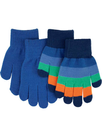 Villervalla Handschuhe Basic Streifen in blau