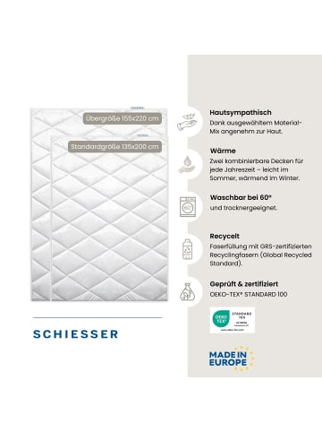 Schiesser 4-Jahreszeiten-Bettdecke Lykke in Weiß